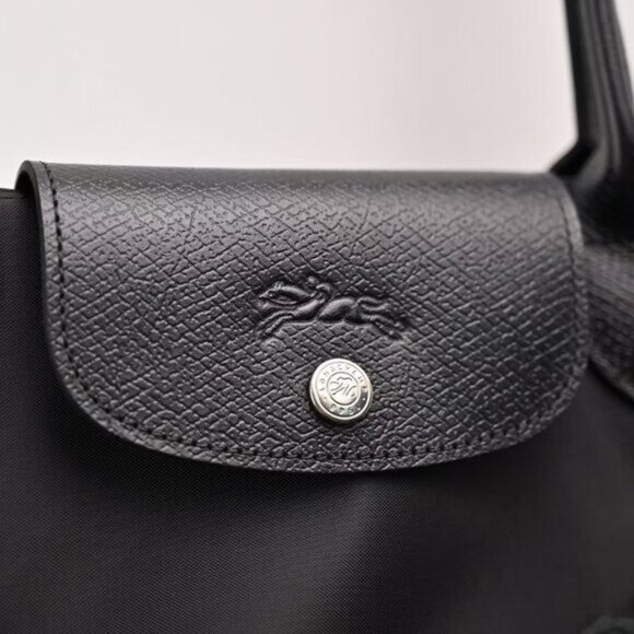 Longchamp Women's Eco-Friendly Black Tote Bag - Picture 2 of 6